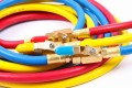 Zestaw węży serwisowych z zaworkiem 1,5m 1/4" SAE