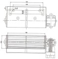 Wentylator promieniowy nawiewny 180mm LEWY
