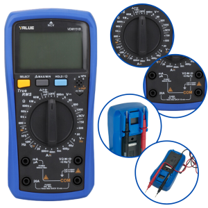 Multimetr uniwersalny VALUE VDM-151, Miernik elektroniczny z termometrem