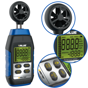 Anemometr cyfrowy,wiatromierz Value NAVTEK VMA-1 miernik przepływu powietrza