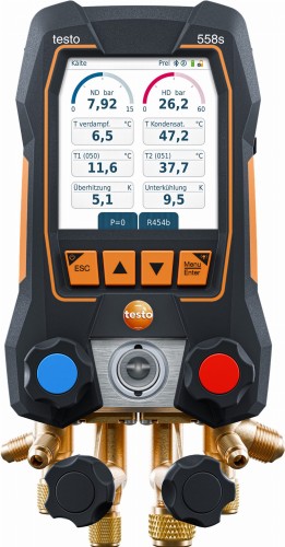 Elektroniczna oprawa zaworowa Testo 558s dotykowy ekran