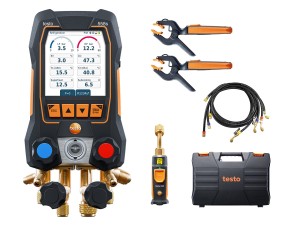 Elektroniczna oprawa zaworowa Testo 558s Zestaw Smart Vacuum z wężami do napełniania  DOTYKOWY EKRAN