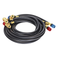 Zestaw węży serwisowych 180cm 1/4" SAE z zaworkami odcinającymi Easy-Seal BLACK DIAMOND