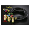 Zestaw węży serwisowych 180cm 5/16"x1/4" SAE z zaworkami odcinającymi Easy-Seal BLACK DIAMOND