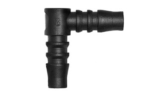 Kolano, łącznik kątowy wężyka do skroplin 8mm MM