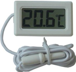 Termometr  cyfrowy, elektroniczny z sondą biały, LCD, TPM-10