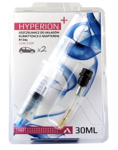 Uszczelniacz do klimatyzacji samochodowej HYPERION + złącze w strzykawce 30ml na 2 samochody