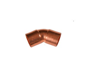 Łuk 1 1/8" 45 ST do lutowania,  dwukielichowy calowy
