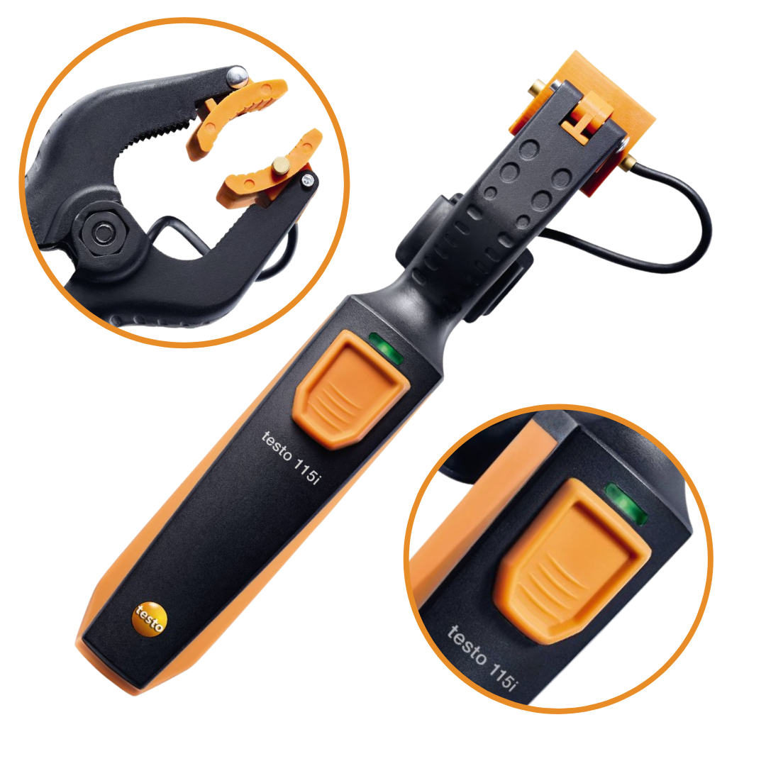 Testo 115i - Termometr zaciskowy współpracujący ze smartfonem SmartSonda 100m Bluetooth