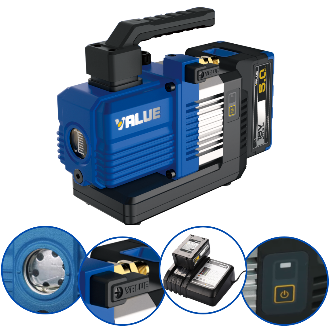 Akumulatorowa jednostopniowa pompa próżniowa  Value Navtek VRP-2SLi  56l/min