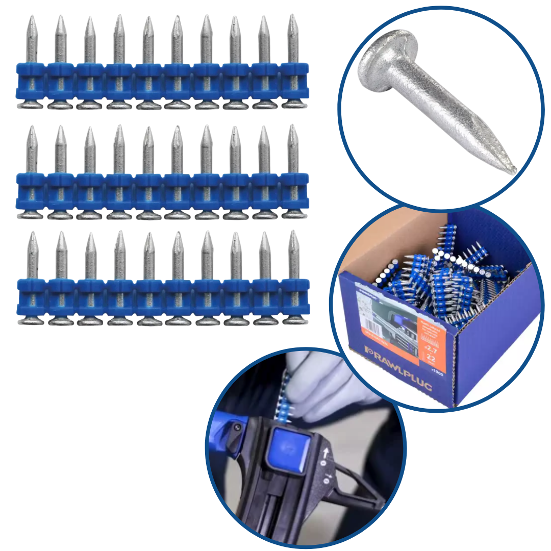 Gwoździe do betonu 27 mm do osadzaka Rawlplug SC40II 1000 szt.