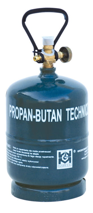 Butla na propan-butan techniczny 1 kg, do zestawów do lutowania